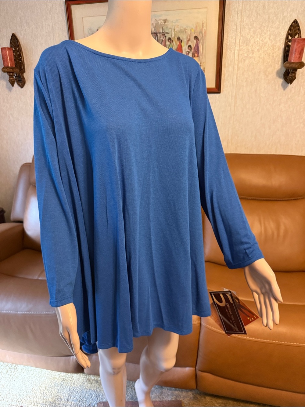 Serena Williams Royal Blue Long-Sleeve Swing Top